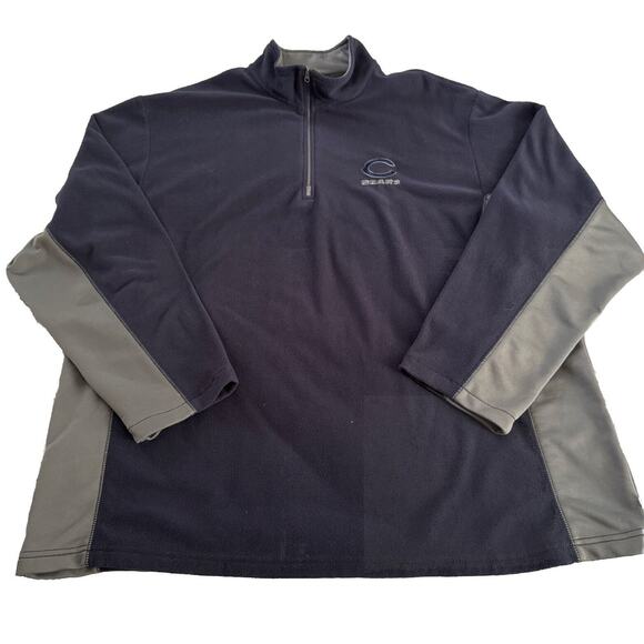 NFL Team Apparel Other - Men’s Chicago Bears NFL Team Apparel 2XL Blue Gray Pullover 1/4 Zip